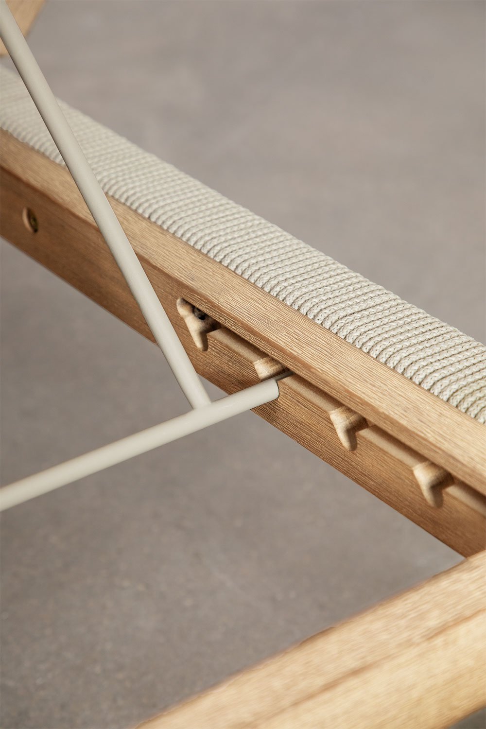 Tumbona reclinable en madera de acacia con cojín Dubai , imagen de galer&iacute;a 10