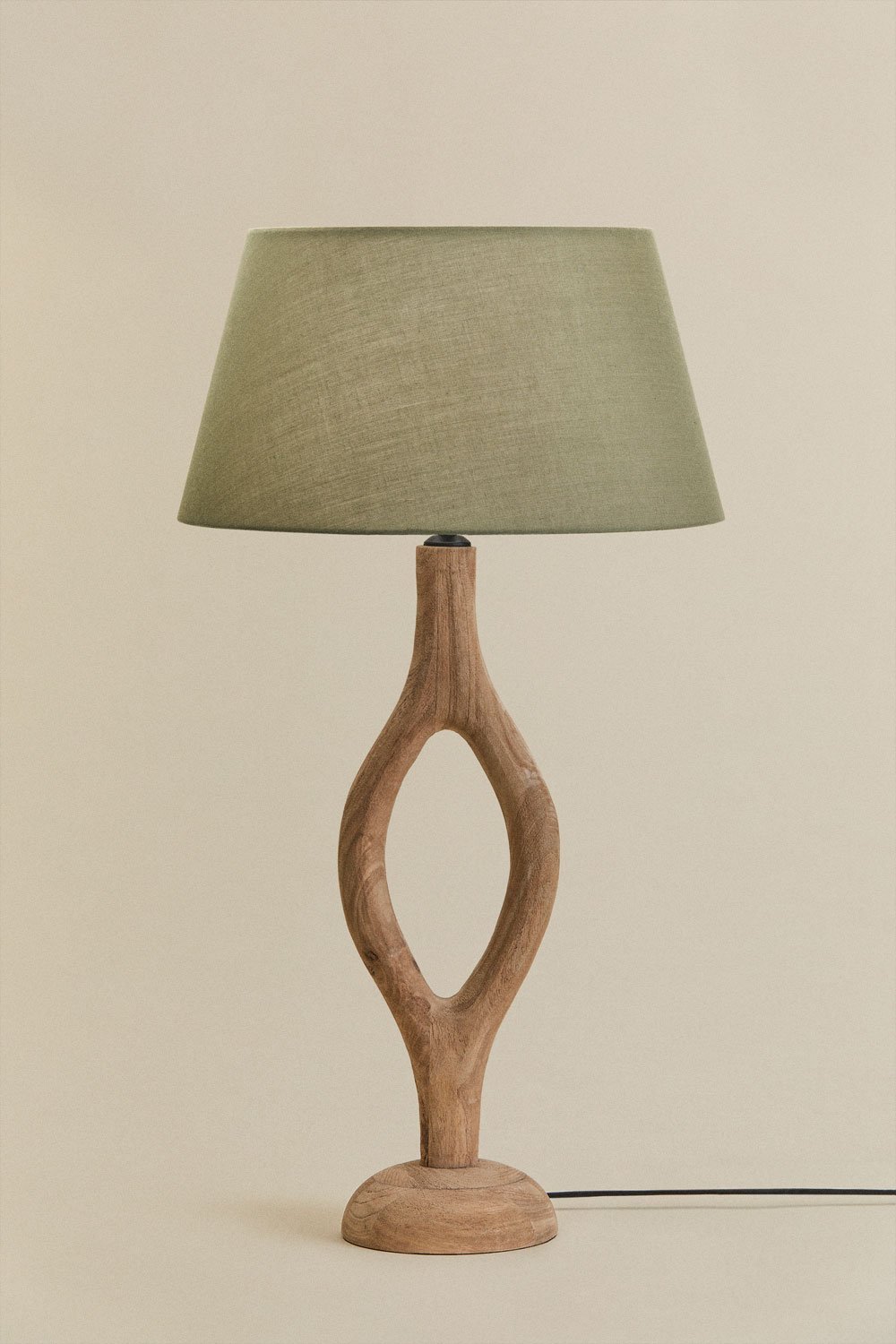 Lámpara de mesa en madera de mango Gracia, imagen de galería 1