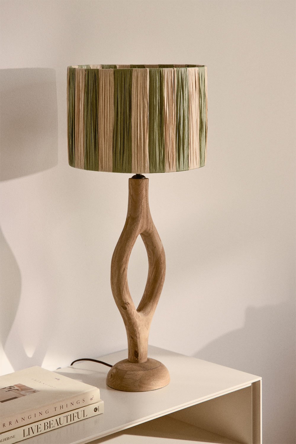 Lámpara de mesa en madera de mango Gracia, imagen de galería 1