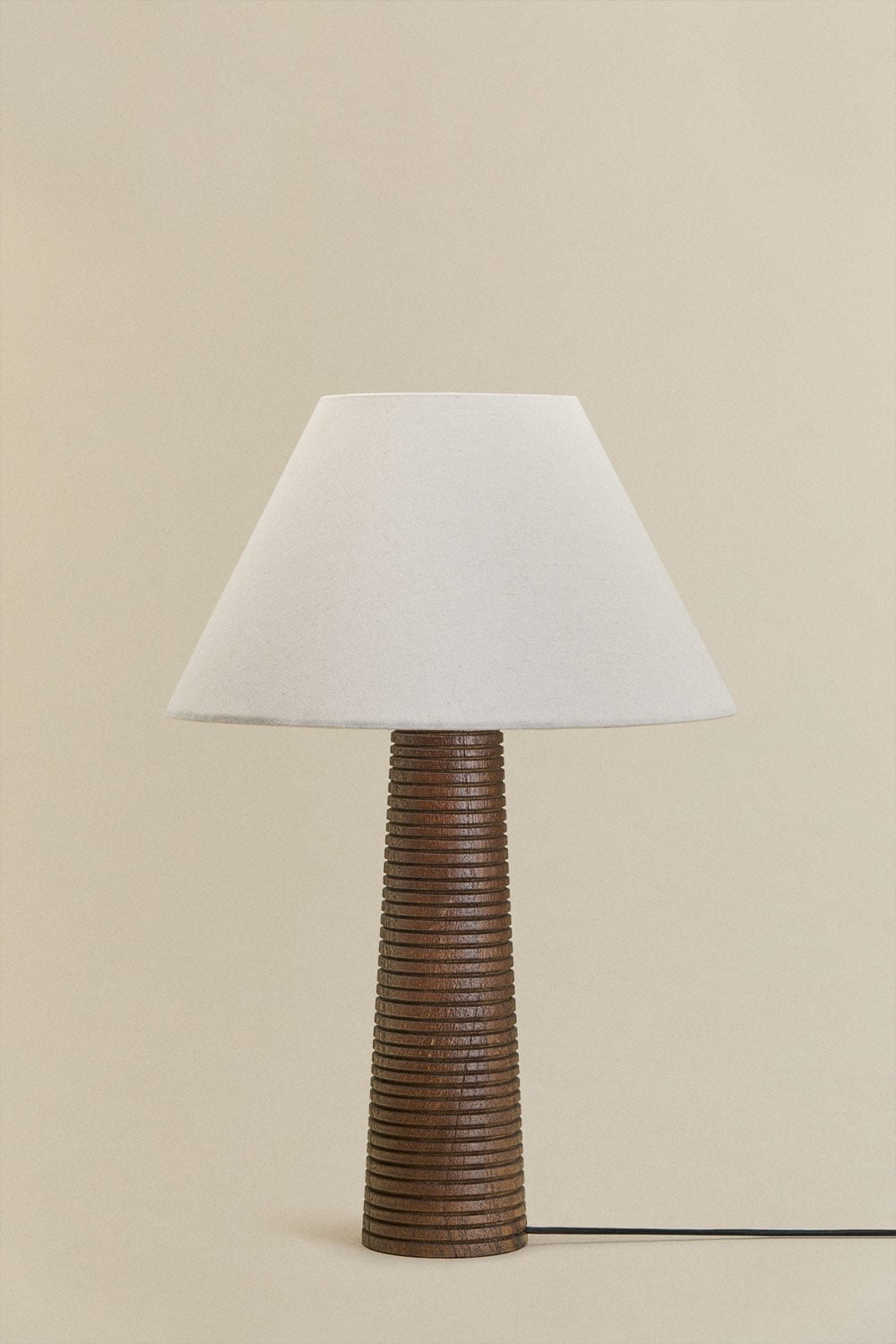 Lámpara de mesa en madera de mango Malva, imagen de galer&iacute;a 3