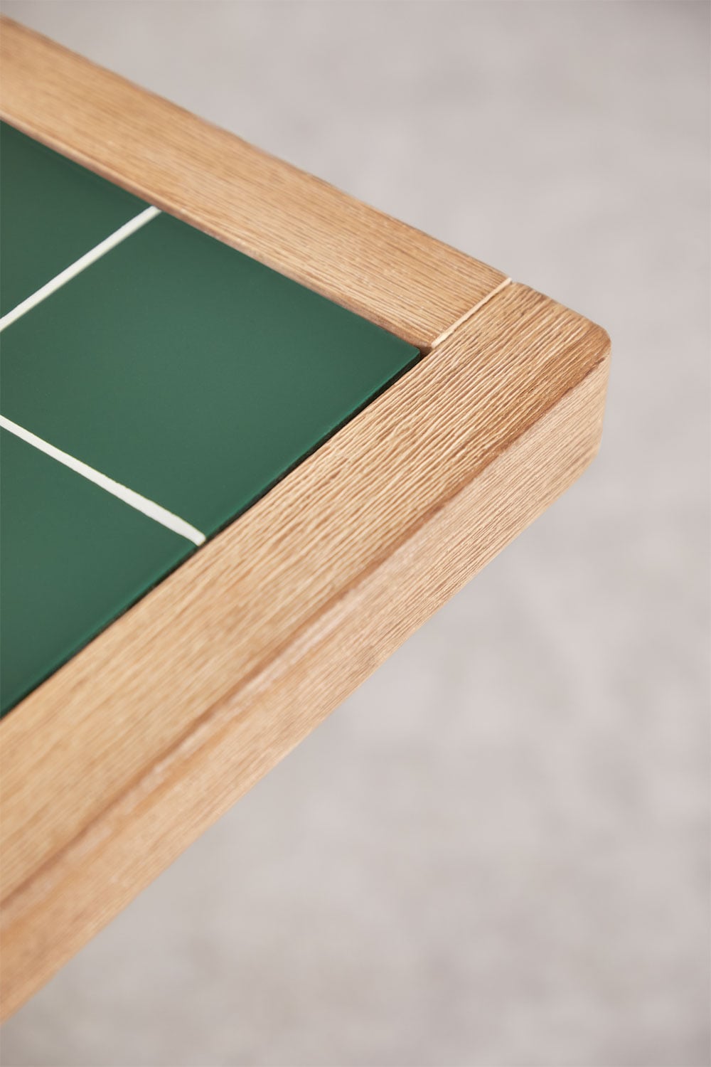 Mesa de jardín rectangular 200x100 cm en madera de acacia y azulejos verde oscuro Dubai, imagen de galer&iacute;a 9