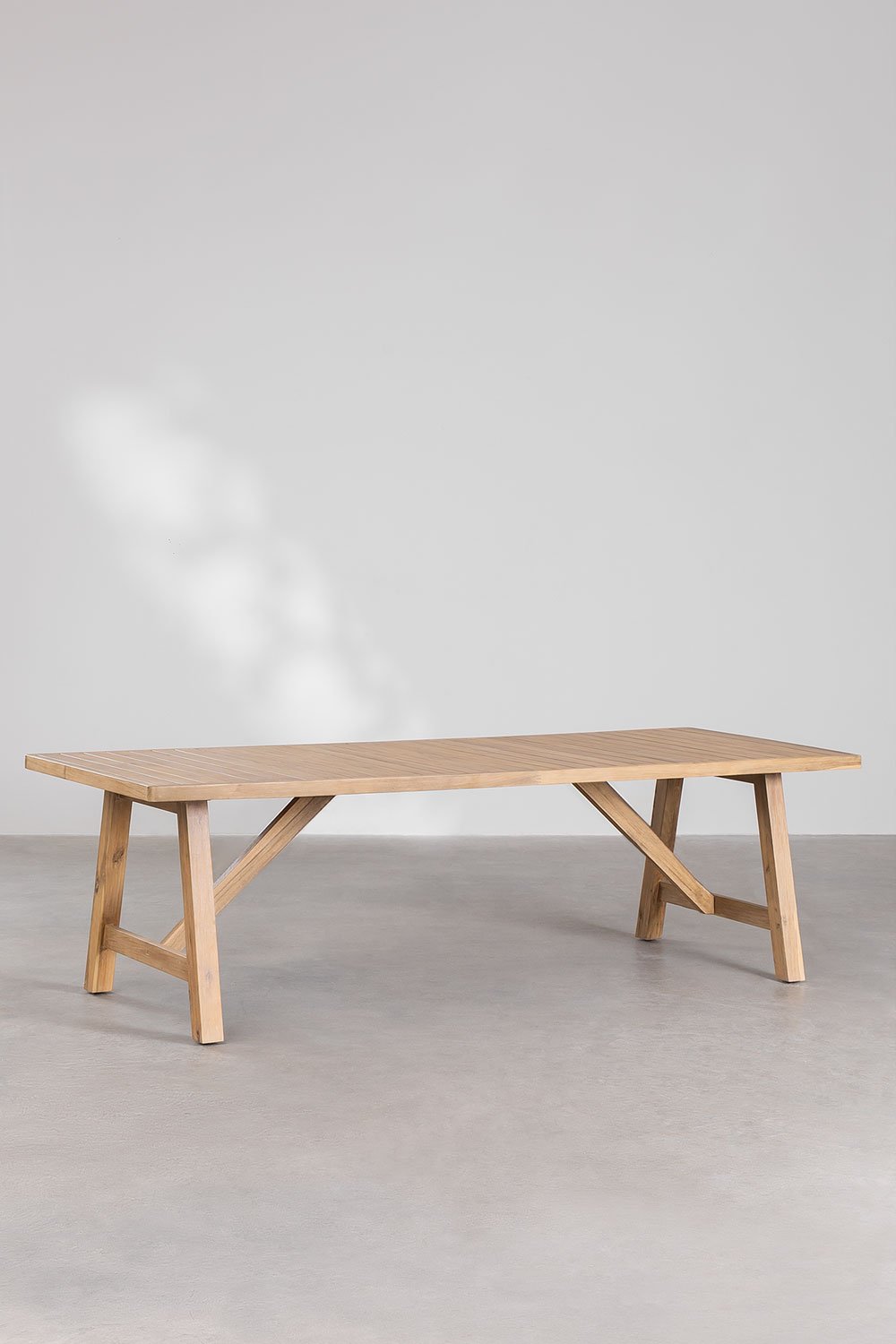 Mesa de jardín rectangular en madera de acacia Dubai, imagen de galería 2