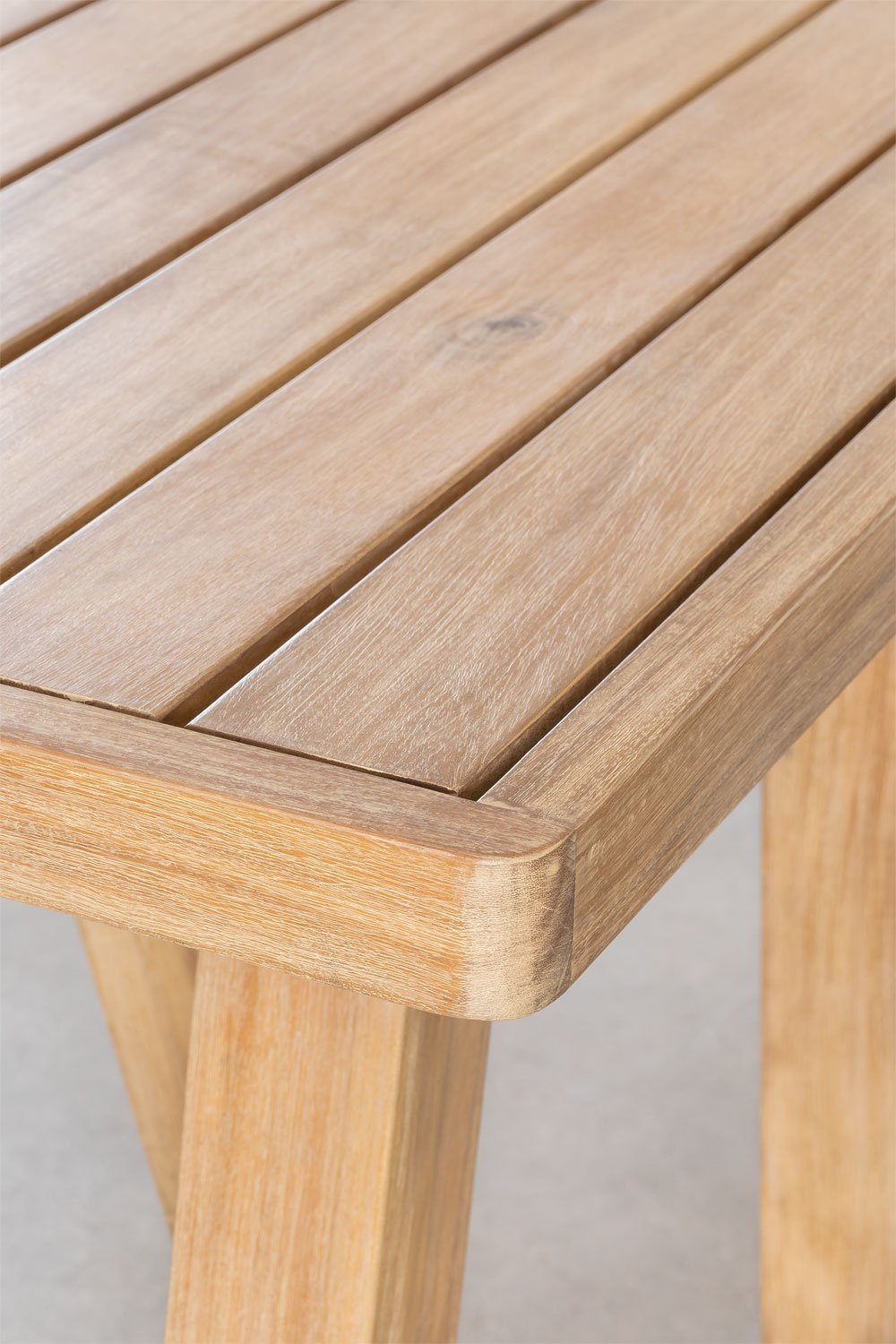 Mesa de comedor rectangular en madera de acacia Dubai, imagen de galería 2