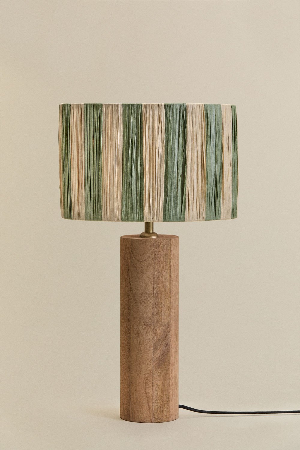 Lámpara de mesa en madera de mango Carolina, imagen de galería 1