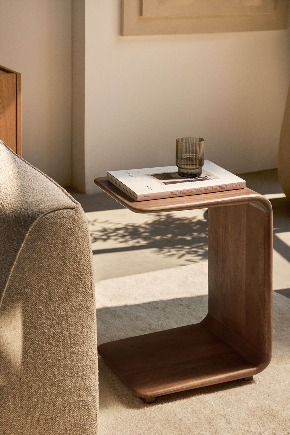 Mesa auxiliar 35x40 cm en madera Tinsley, imagen de galería 1