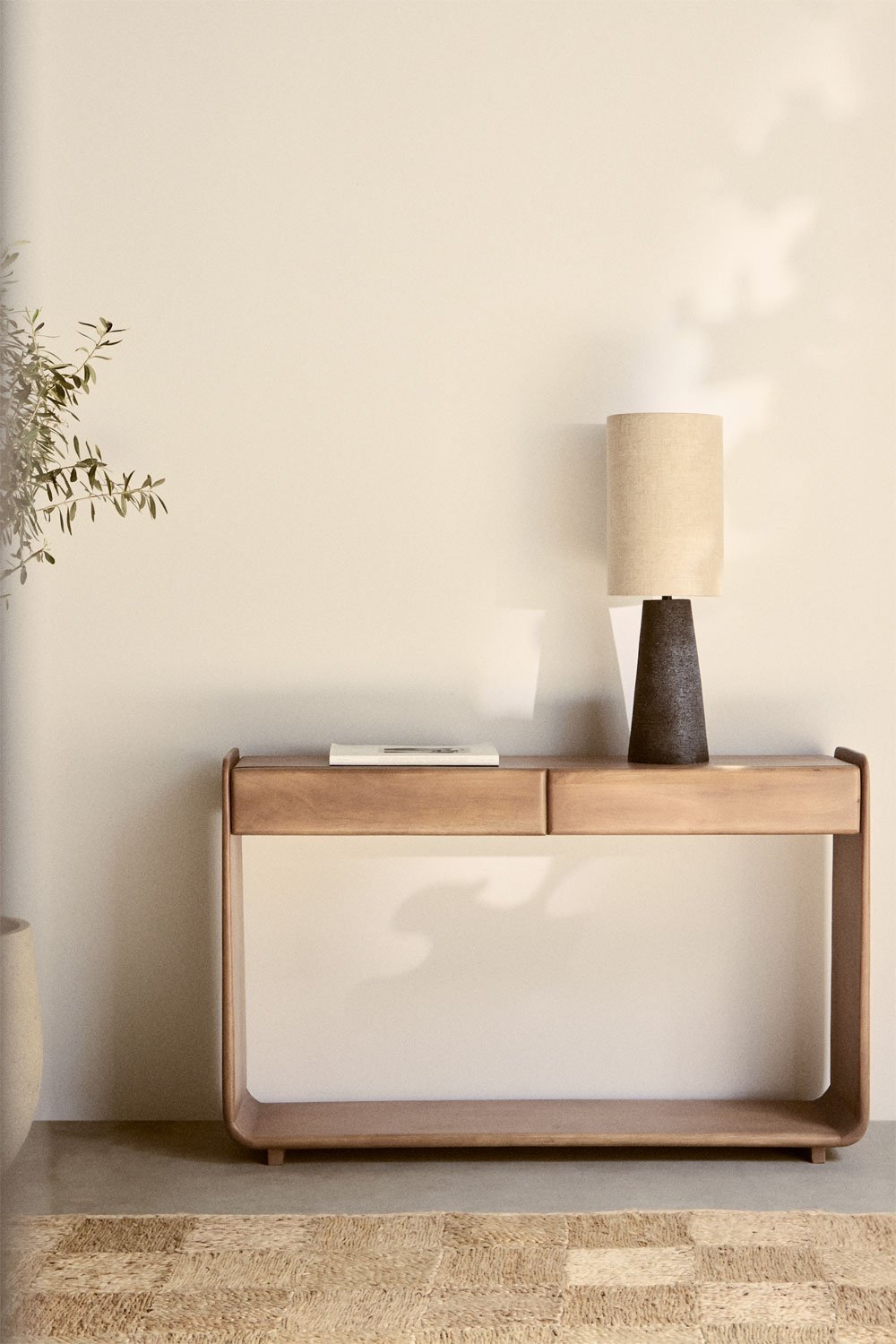 Consola rectangular 120x30 cm en madera Tinsley, imagen de galería 1