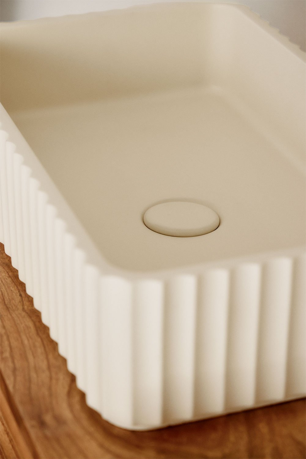 Lavabo rectangular 50x30 cm en cemento Tetnu, imagen de galería 2