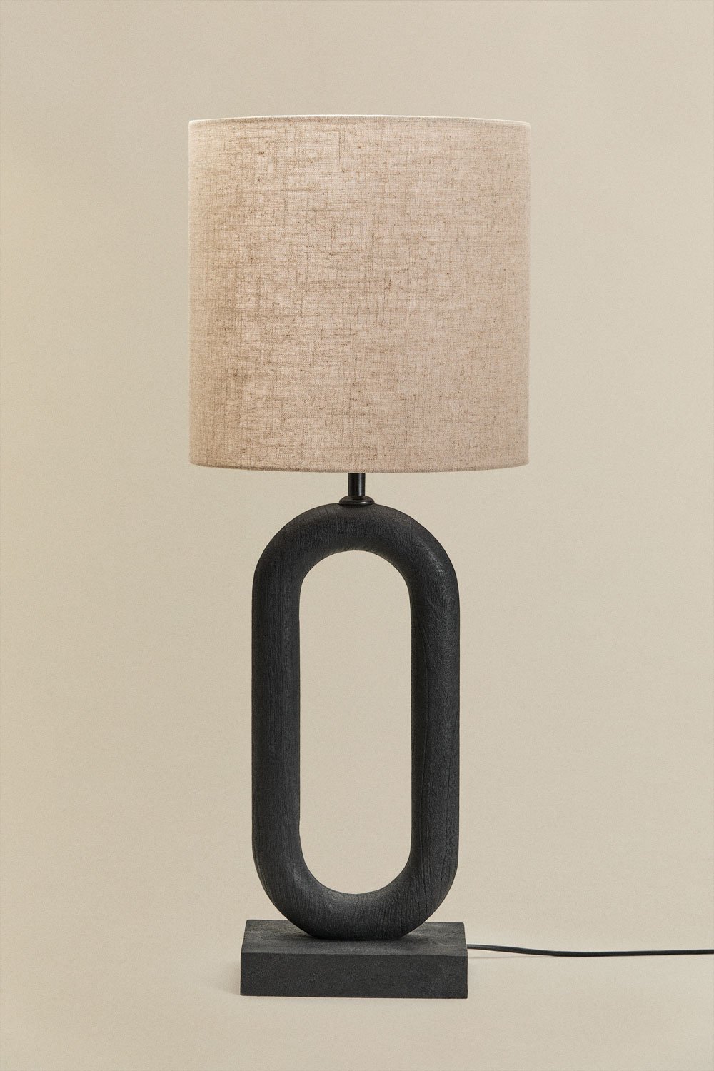 Lámpara de mesa en madera de mango Tiberia, imagen de galería 1