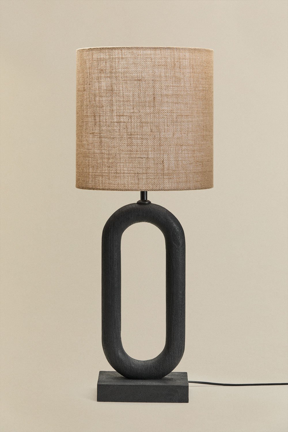 Lámpara de mesa en madera de mango Tiberia, imagen de galería 1