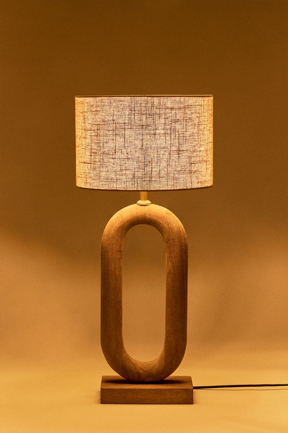 Lámpara de mesa en madera de mango Tiberia, imagen de galer&iacute;a 2