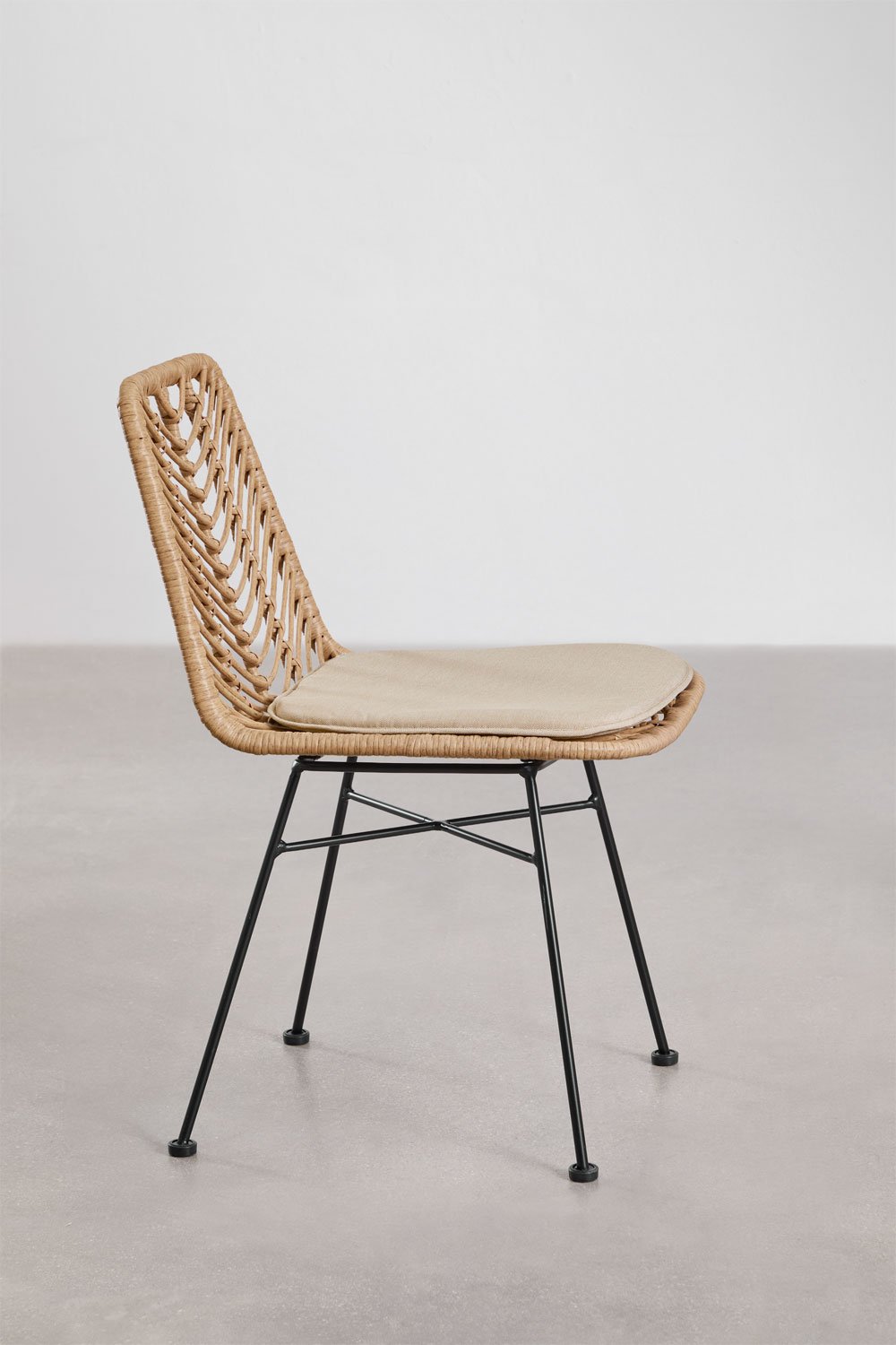 Silla de jardín en ratán sintético Gouda Natural, imagen de galería 2