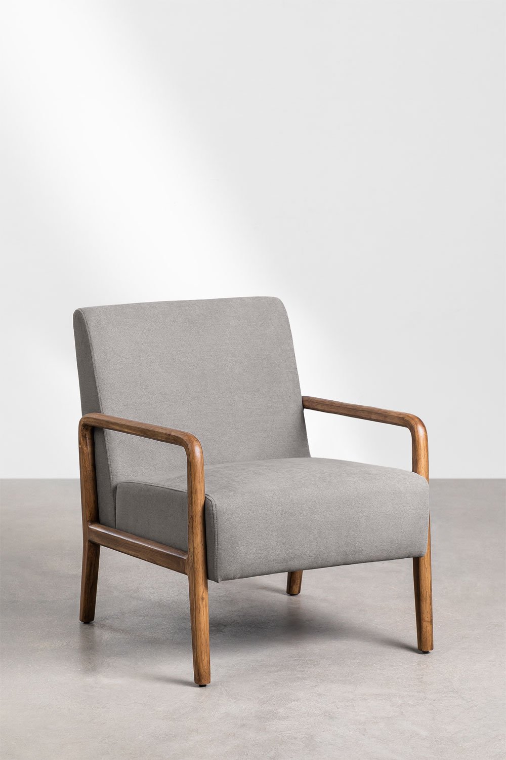 Sillón en madera de caucho Maylene, imagen de galería 2