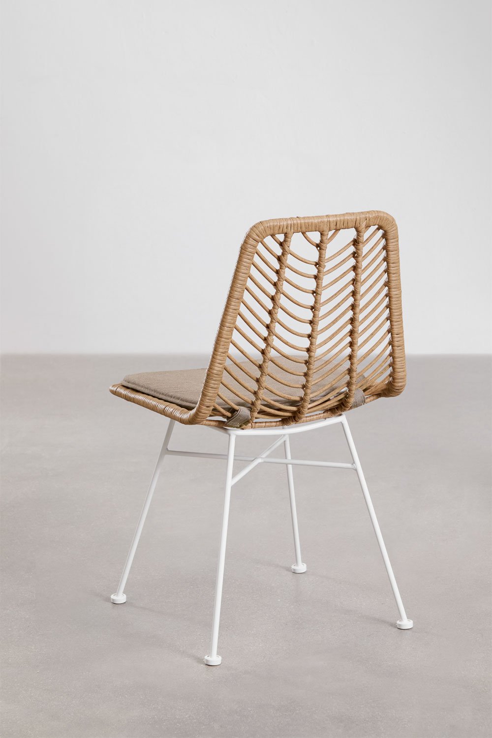 Silla de comedor en ratán sintético Gouda Natural, imagen de galería 5