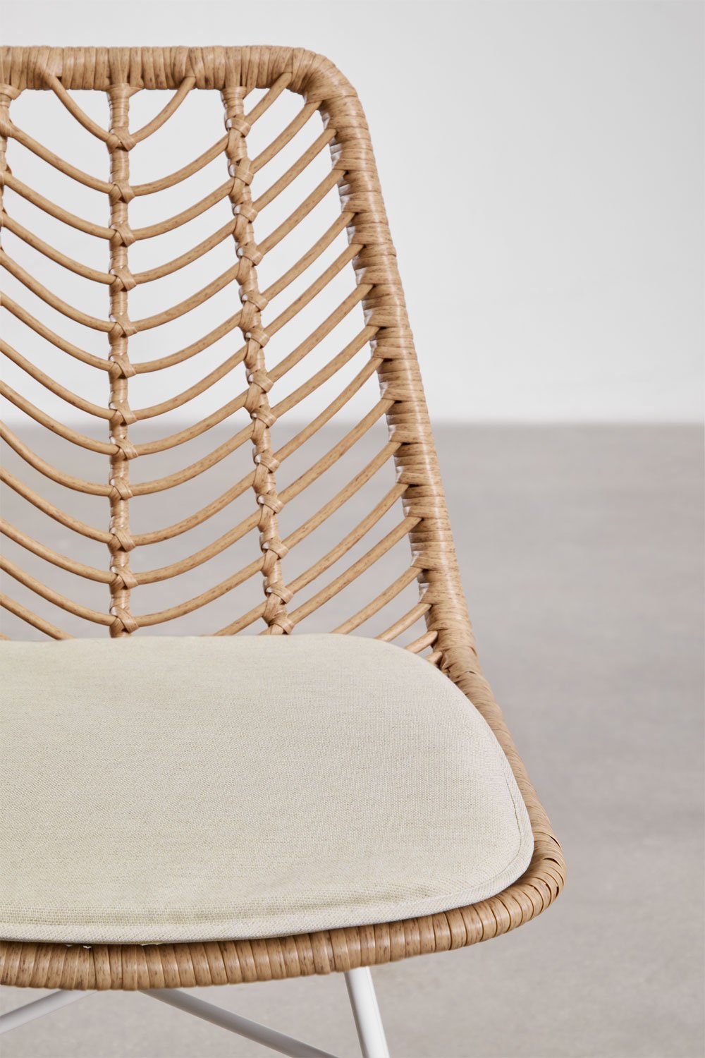 Silla de comedor en ratán sintético Gouda Natural, imagen de galería 4