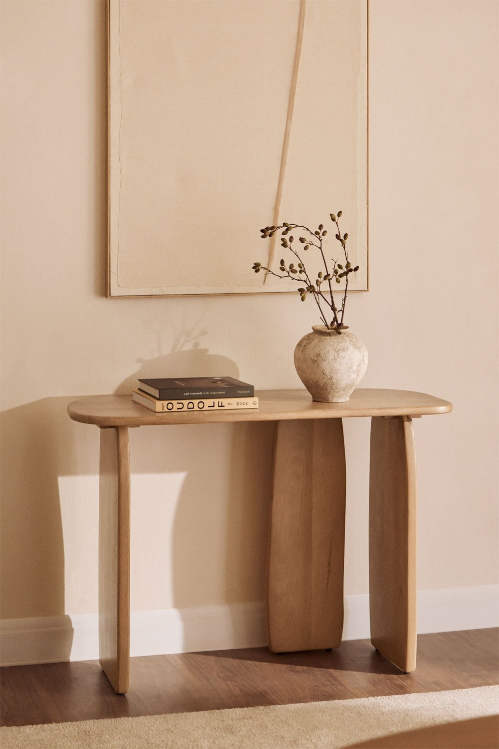 Consola 110x45 cm en madera de mango Agathe, imagen de galería 1