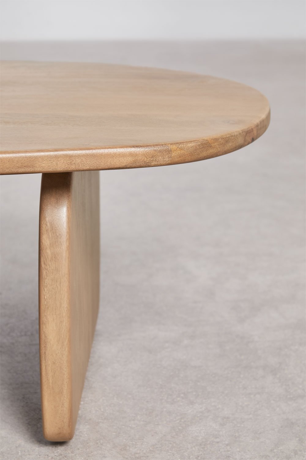 Mesa de centro ovalada 110x70 cm en madera de mango Agathe, imagen de galería 5