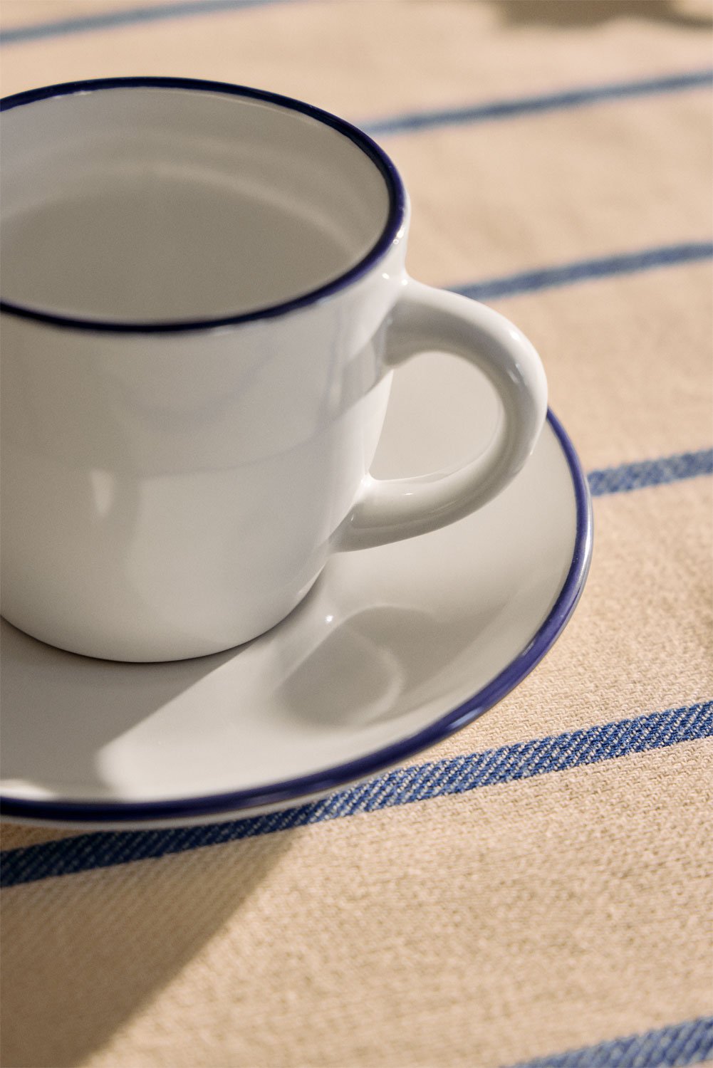 Pack de 2 tazas de café 22 cl con plato en gres Ronilena, imagen de galería 2