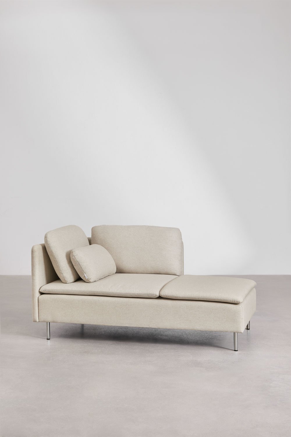 Módulo chaise longue derecho con reposabrazos para sofá modular Oriol, imagen de galería 4