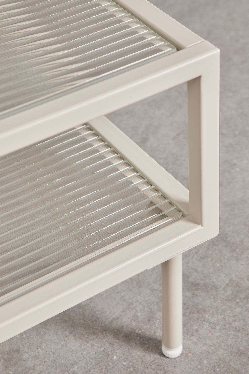 Mesa de centro rectangular en acero y cristal Paoline, imagen de galería 6