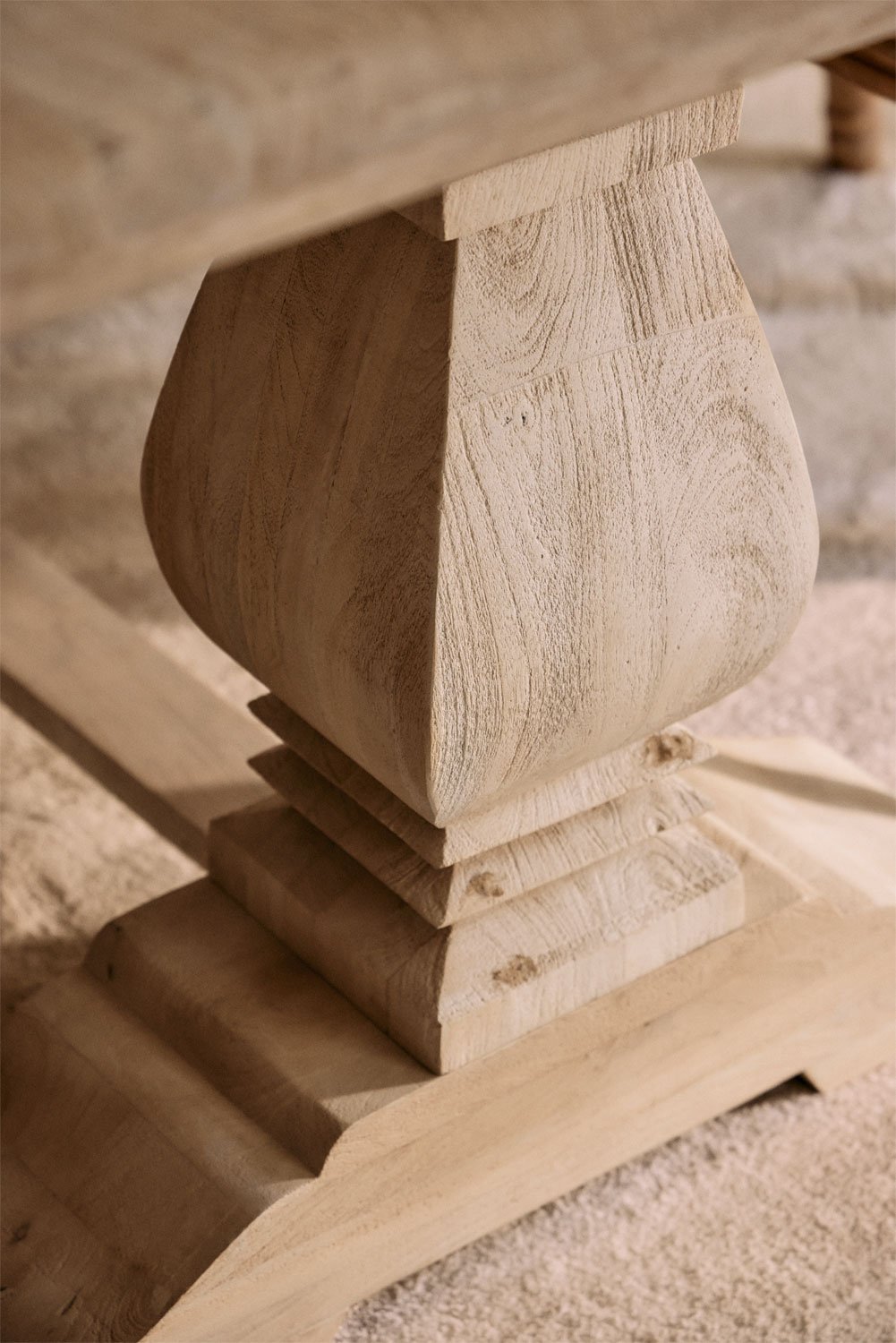 Mesa de Comedor Rectangular en Madera de Mango (220x100 cm) Sanzia       , imagen de galería 2