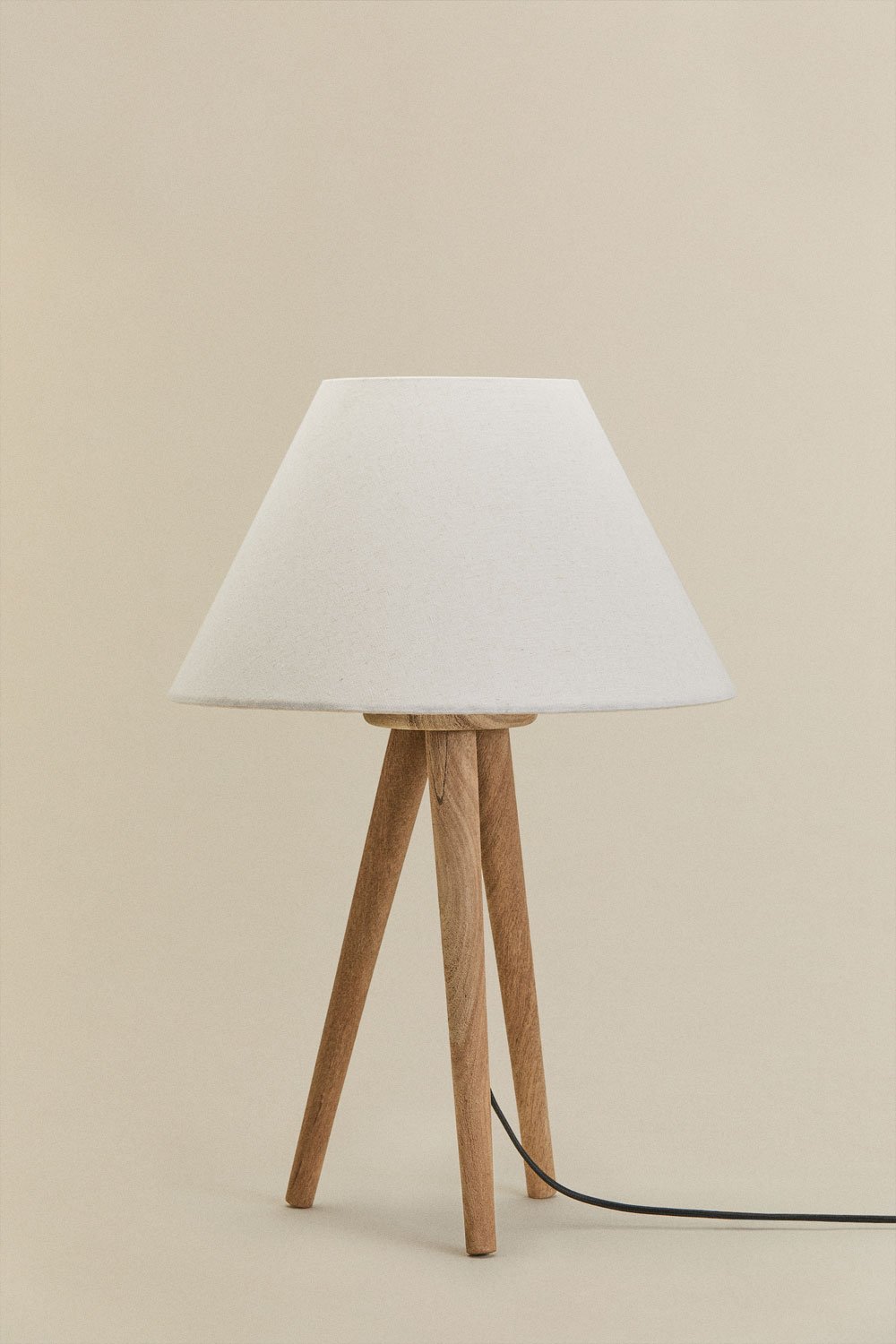 Lámpara de mesa en madera de mango Simona, imagen de galería 1