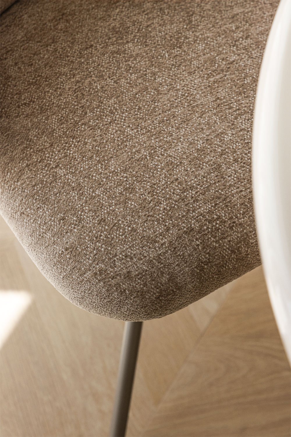 Silla de comedor giratoria en chenilla Gryon, imagen de galería 2
