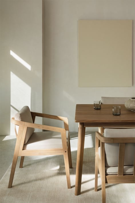 Silla de comedor en madera de acacia Kaela