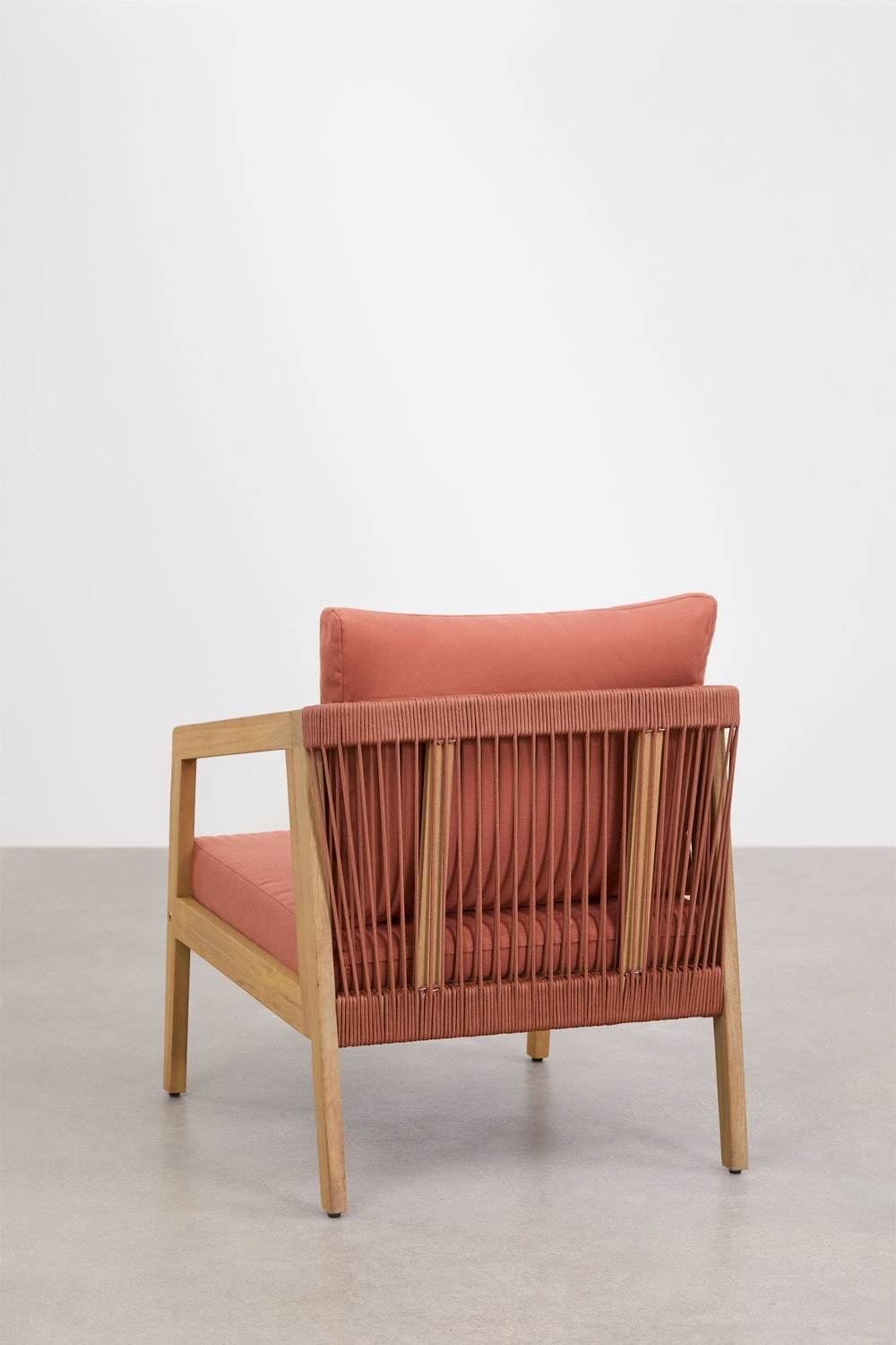 Pack de 2 sillones de jardín en madera de acacia y cuerda trenzada Kaela , imagen de galería 5