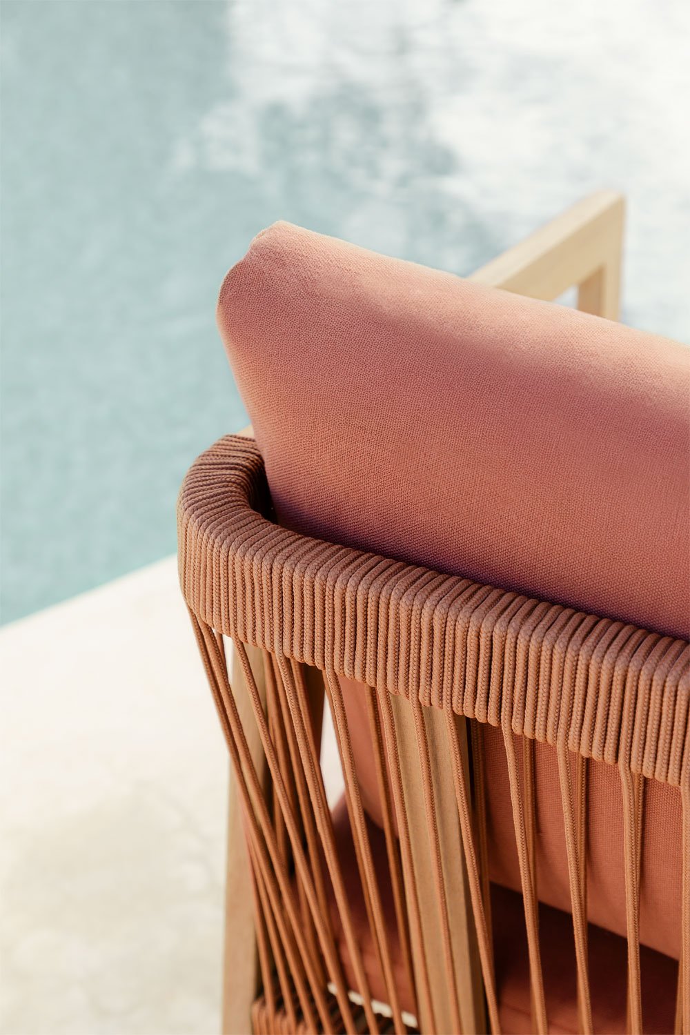Pack de 2 sillones de jardín en madera de acacia y cuerda trenzada Kaela , imagen de galería 2