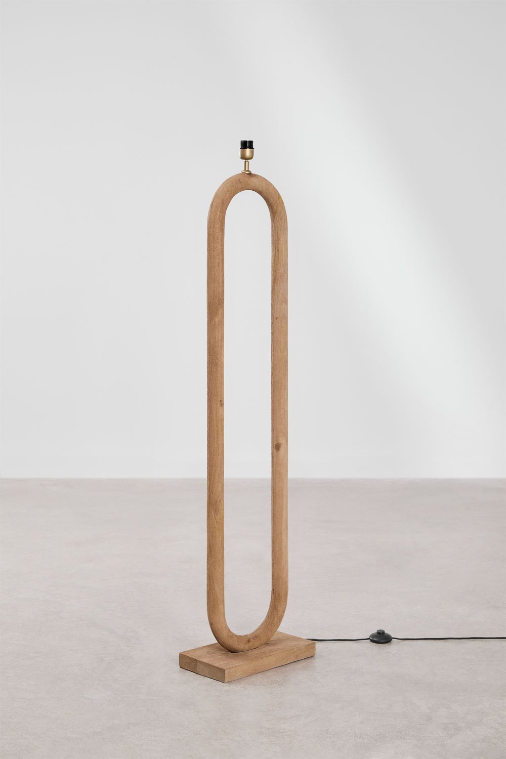 Base para lámpara de pie ↑140cm en madera de mango Tiberia, imagen de galería 1