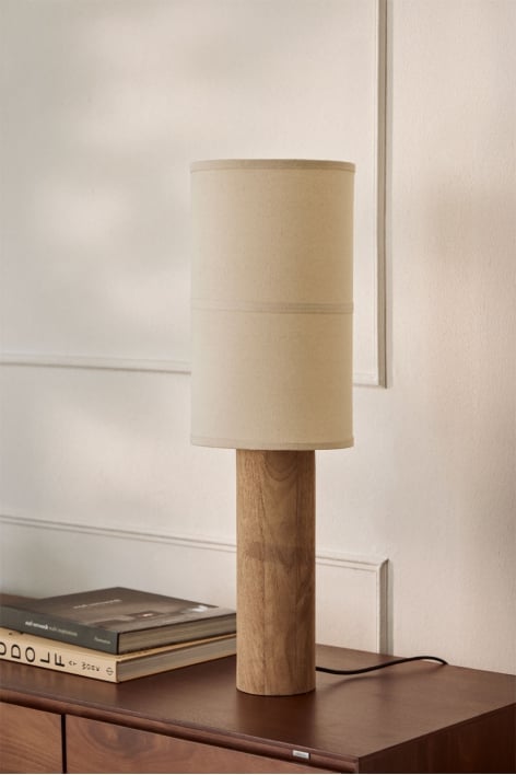 Lámpara de mesa en madera de mango Carolina