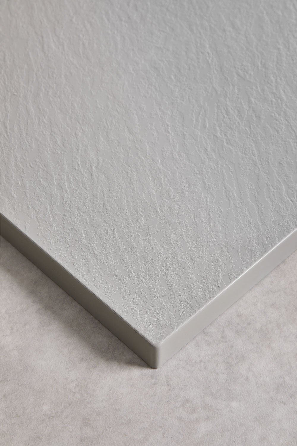 Plato de ducha en resina SMC rectangular 90x70 cm antideslizante y extraplano gris claro Soho, imagen de galería 4