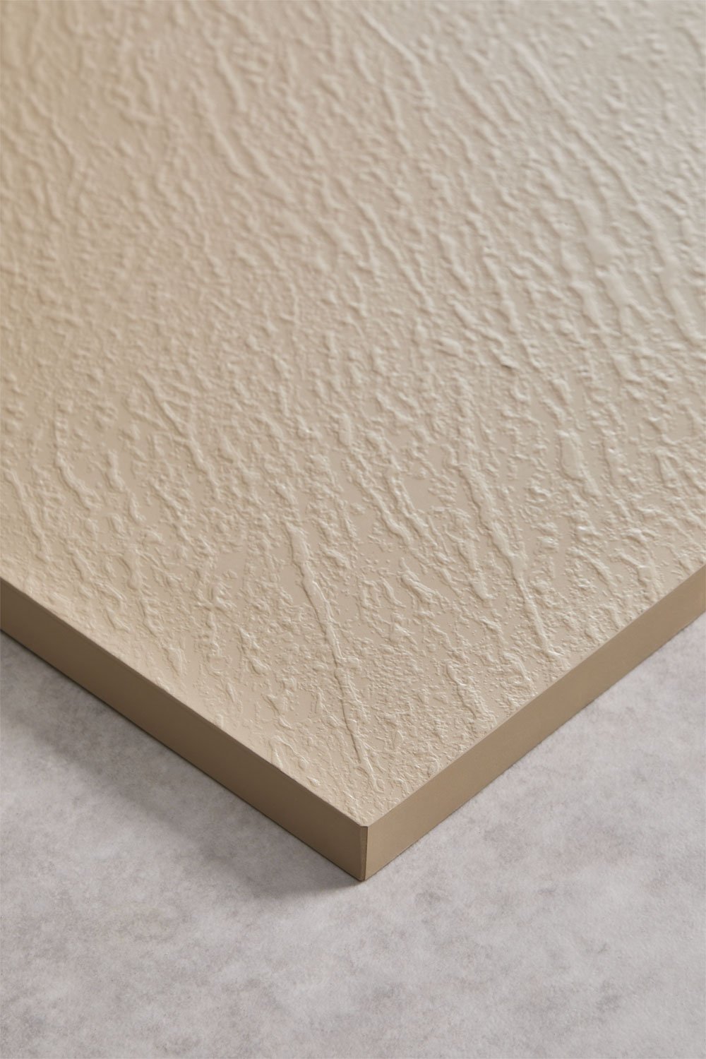 Plato de ducha en resina SMC rectangular 100x80 cm antideslizante y extraplano marrón arena claro Soho, imagen de galería 4