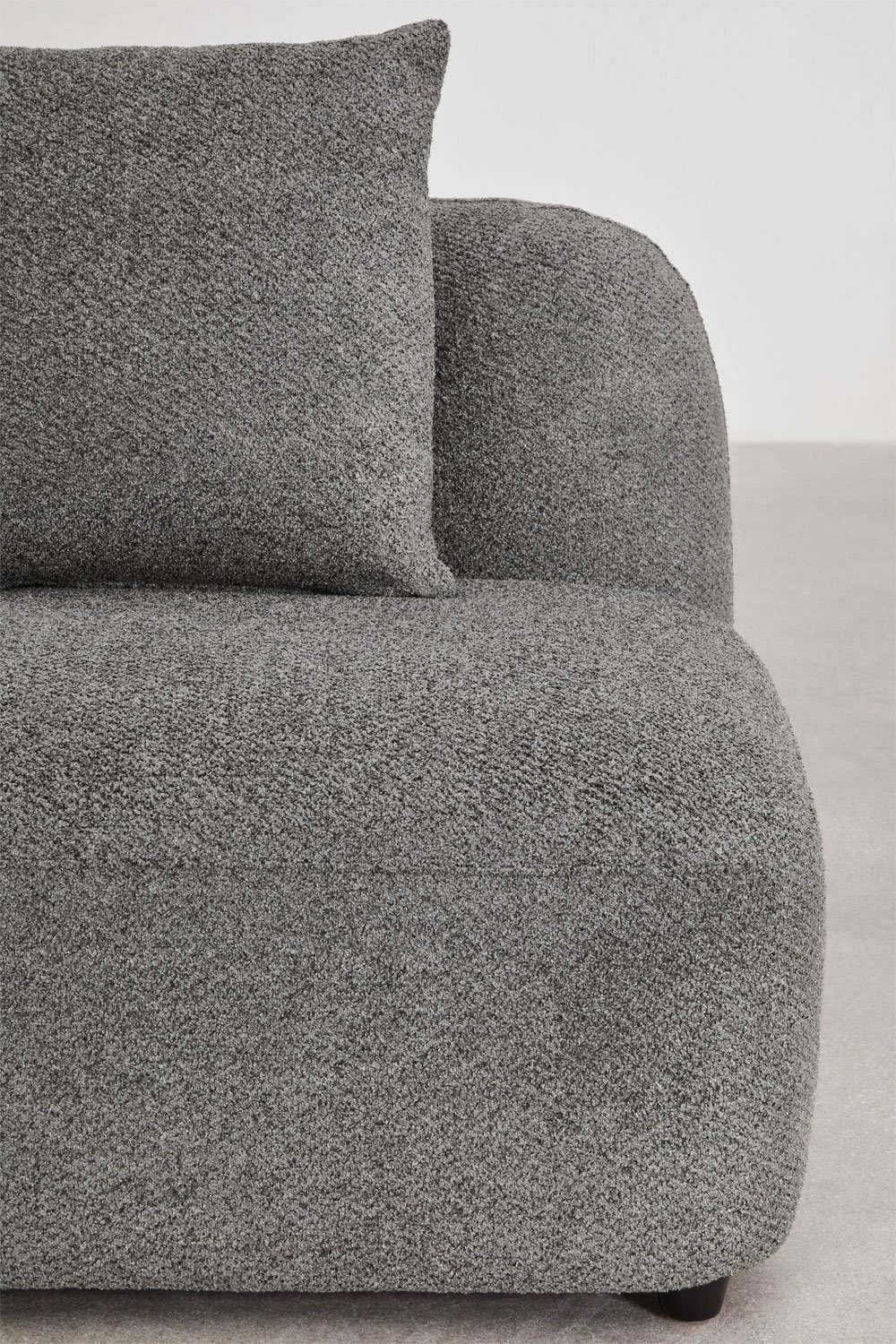 Sofá modular chaise longue izquierdo de 3 piezas en chenilla Coco, imagen de galería 8