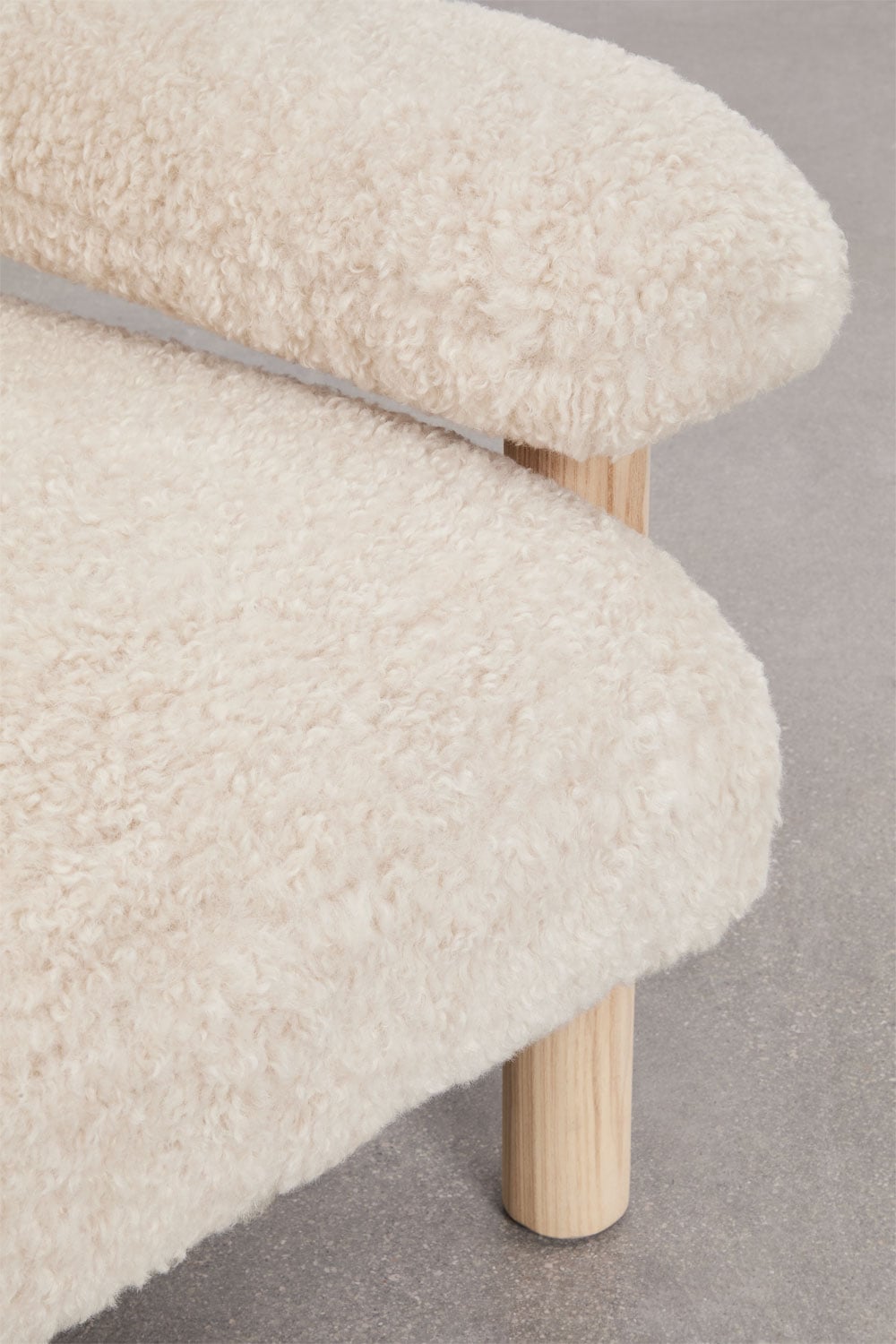 Pack de 2 sillones en madera de fresno tapizados Bernia, imagen de galer&iacute;a 7