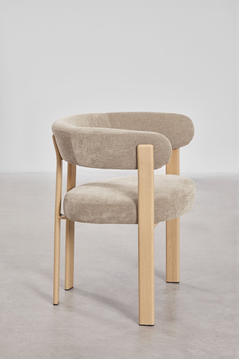 Pack de 2 sillas de comedor con reposabrazos tapizadas y en hierro Jolie, imagen de galer&iacute;a 4