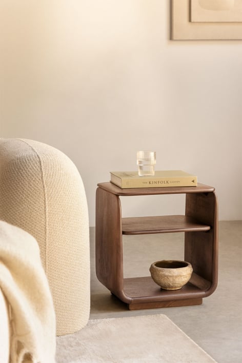 Mesa auxiliar rectangular 40x30 cm en madera Tinsley