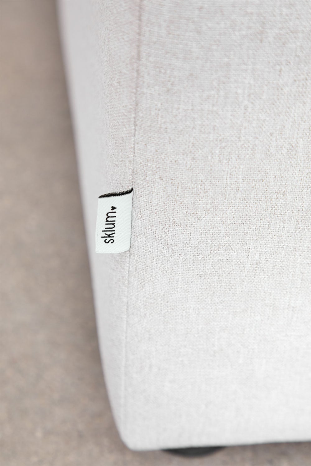 Puff 90x90 cm para sofá modular en tela Kata, imagen de galer&iacute;a 3