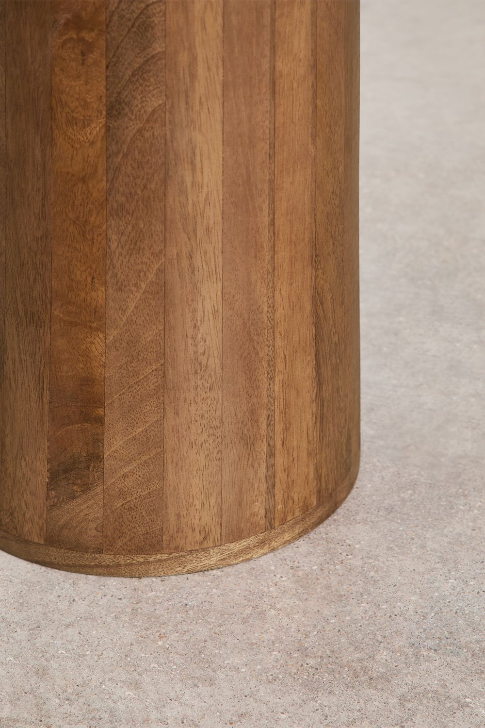 Mesa auxiliar cuadrada 40x40 cm en mármol y madera de mango Merieines, imagen de galería 5