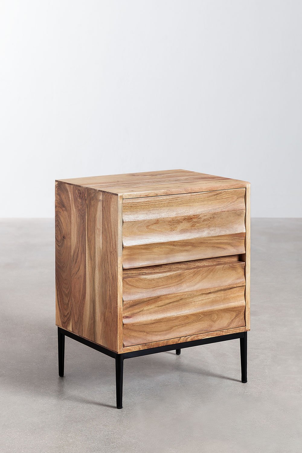 Pack de 2 mesitas de noche en madera de acacia Petter, imagen de galería 2