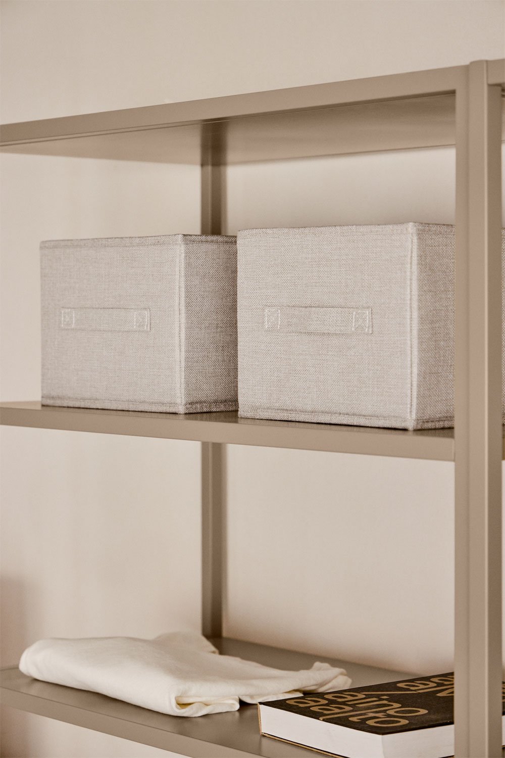 Armario modular abierto de 2 piezas con cajones y estantería en acero Janine, imagen de galería 2
