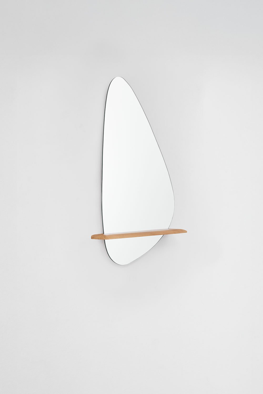 Espejo de pared para baño con estante en madera de teca Kai, imagen de galería 2