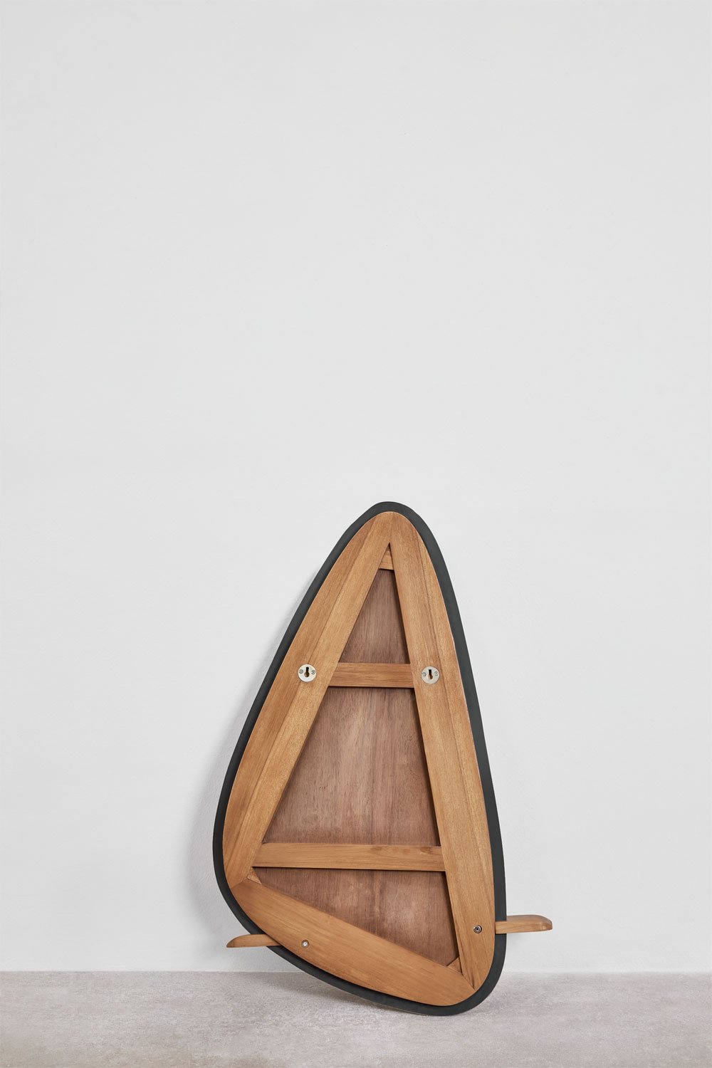 Espejo de pared para baño con estante en madera de teca Kai, imagen de galería 7