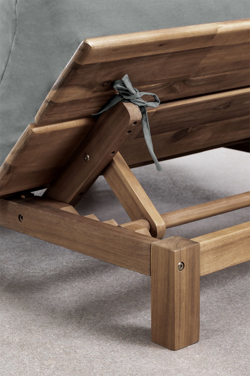 Módulo central reclinable para sofá modular en madera de acacia Brina, imagen de galer&iacute;a 5