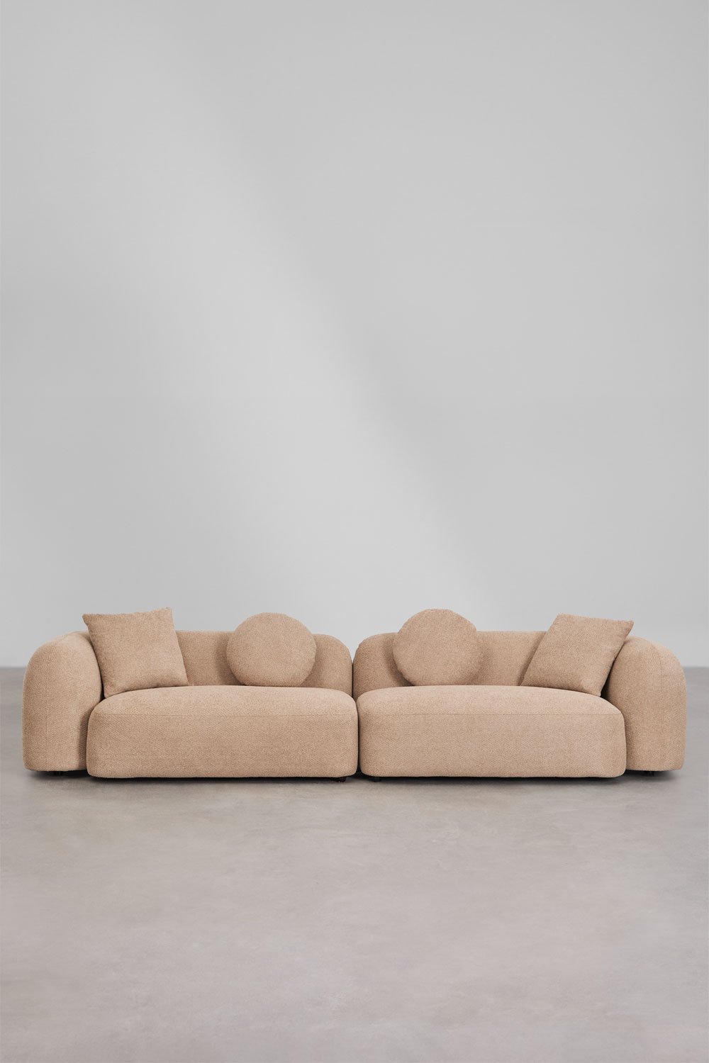 Sofá modular de 2 piezas en chenilla Coco   , imagen de galería 4