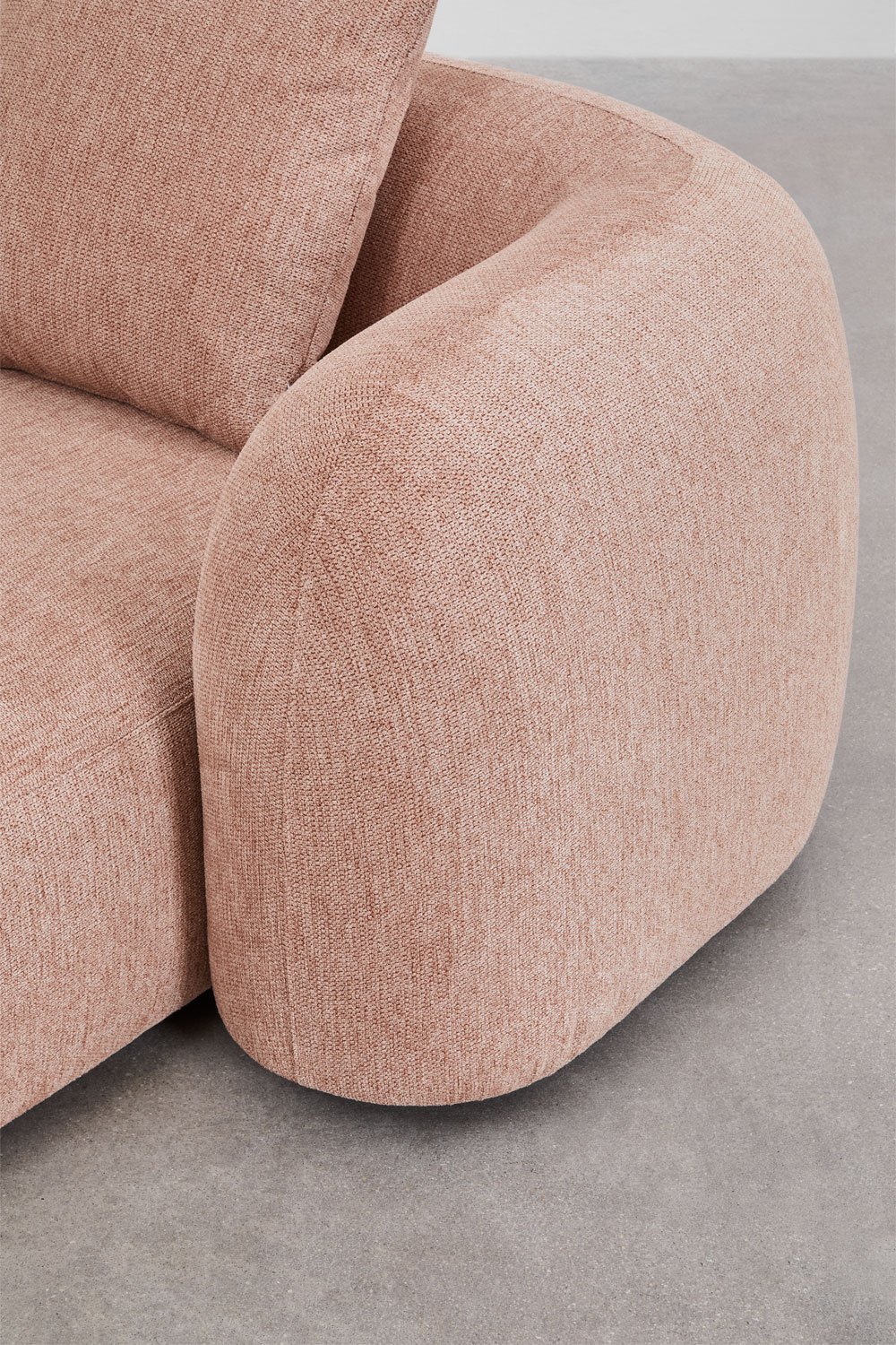 Módulo chaise longue derecho para sofá modular en chenilla Coco , imagen de galería 5