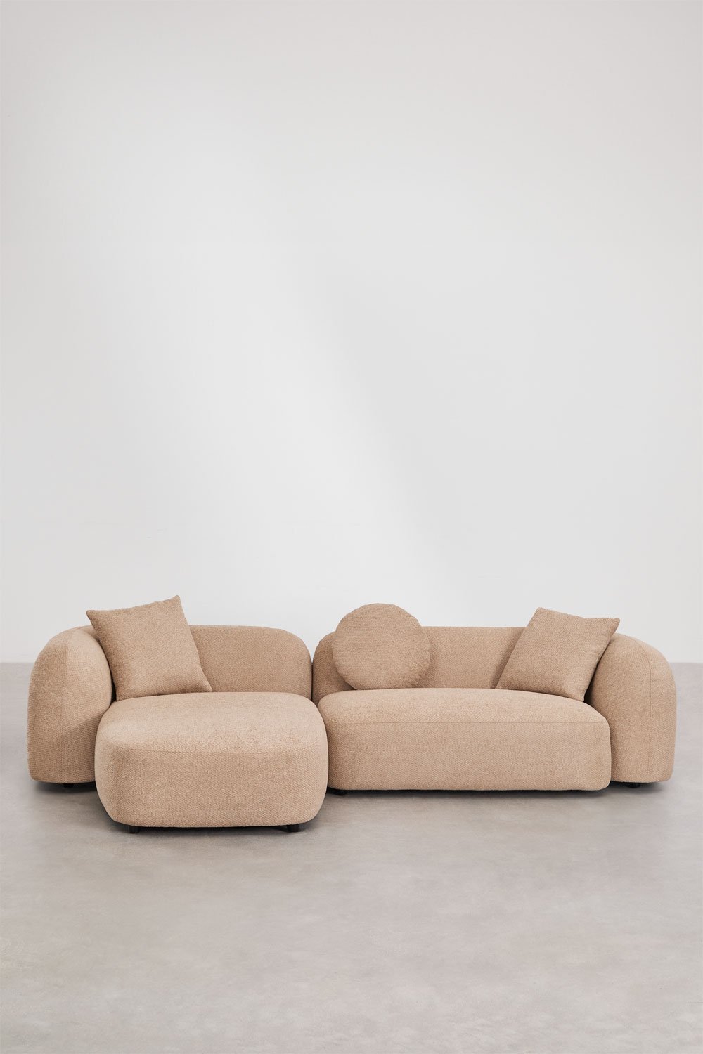 Sofá modular chaise longue izquierdo de 2 piezas en chenilla Coco, imagen de galería 7