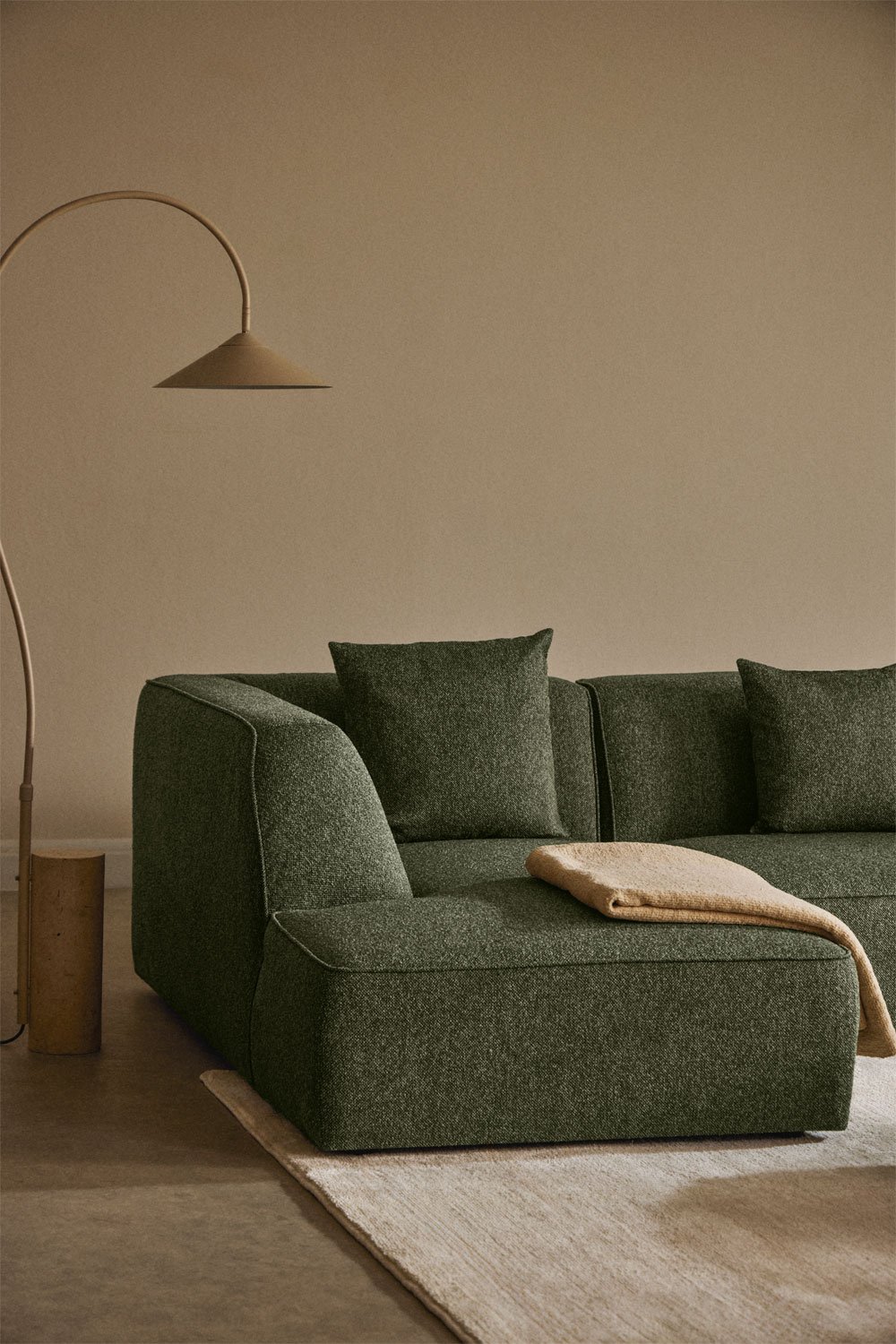 Módulo chaise longue izquierdo para sofá modular tapizado Cardea, imagen de galería 9