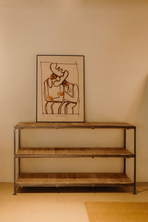 Estantería de 3 Baldas en Madera de Mango Inme