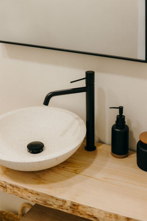 Set de grifo de lavabo en latón y válvula de desagüe para lavabo tipo Click-Clack Orveta